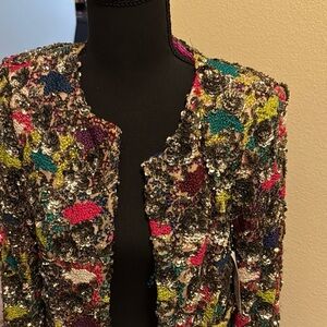 Alice + Olivia Vibrant Sequin Blazer